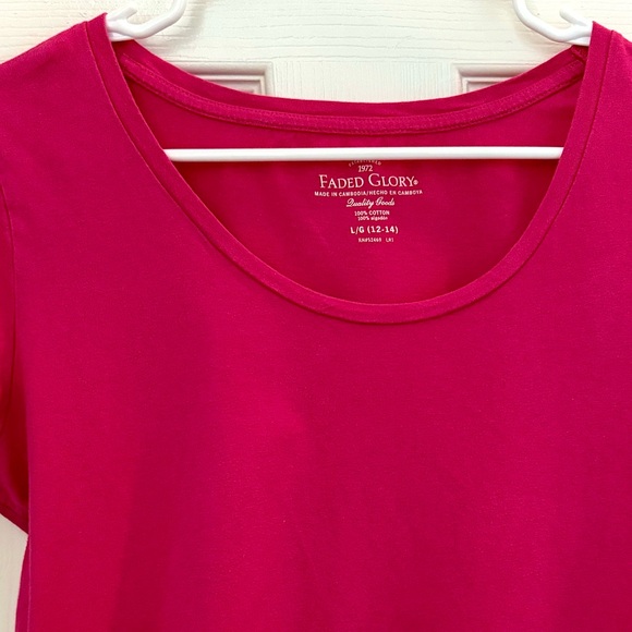 Faded Glory Hot Pink Short Sleeve T Shirt - Picture 9 of 10